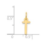 14k Small Slanted Block Letter T Initial Charm - Image 3