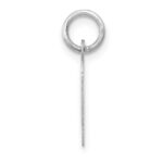 14K White Gold Small Slanted Block Letter H Initial Charm - Image 2