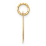 14K Small Fancy Script Letter O Initial Charm - Image 2