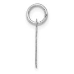 14k White Gold Small Fancy Script Letter D Initial Charm - Image 2