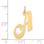 14K Medium Fancy Script Letter A Initial Charm - Image 4