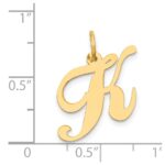 14K Medium Fancy Script Letter K Initial Charm - Image 4