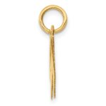 14K Medium Fancy Script Letter W Initial Charm - Image 2