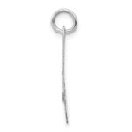 14k White Gold Medium Fancy Script Letter A Initial Charm - Image 2