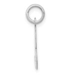 14k White Gold Medium Fancy Script Letter B Initial Charm - Image 2