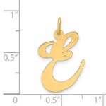 14k Large Fancy Script Letter E Initial Charm - Image 3