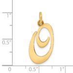 14k Large Fancy Script Letter O Initial Charm - Image 3