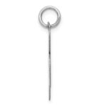 14k White Gold Large Fancy Script Letter B Initial Charm - Image 2