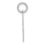 14k White Gold Large Fancy Script Letter C Initial Charm - Image 2