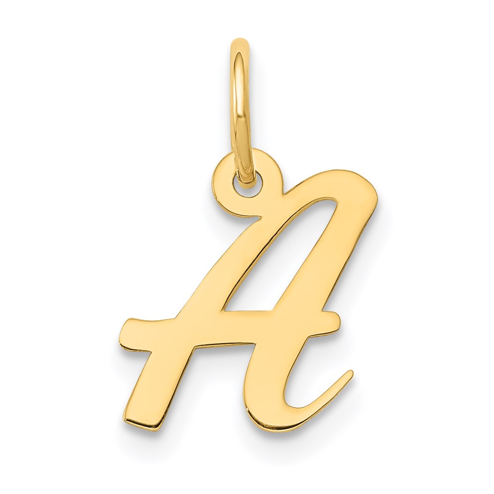 YC658A.jpg 14k Small Script Letter A Initial Charm - Image 1