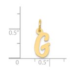 14k Small Script Letter G Initial Charm - Image 4