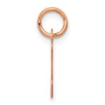 14k Rose Gold Small Script Letter N Initial Charm - Image 2