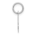 14k White Gold Small Script Letter A Initial Charm - Image 2