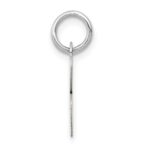 14k White Gold Small Script Letter B Initial Charm - Image 2