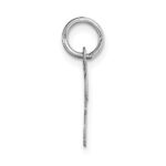 14k White Gold Small Script Letter F Initial Charm - Image 2