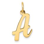 14k Medium Script Letter A Initial Charm