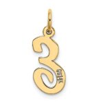 14k Medium Script Letter E Initial Charm - Image 3