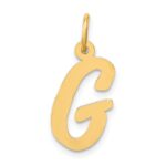 14k Medium Script Letter G Initial Charm
