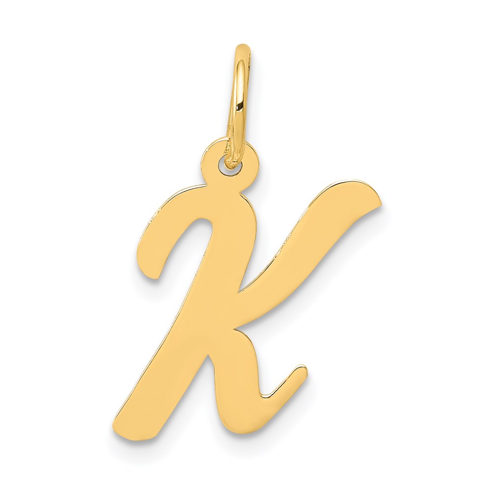 YC660K.jpg 14k Medium Script Letter K Initial Charm - Image 1