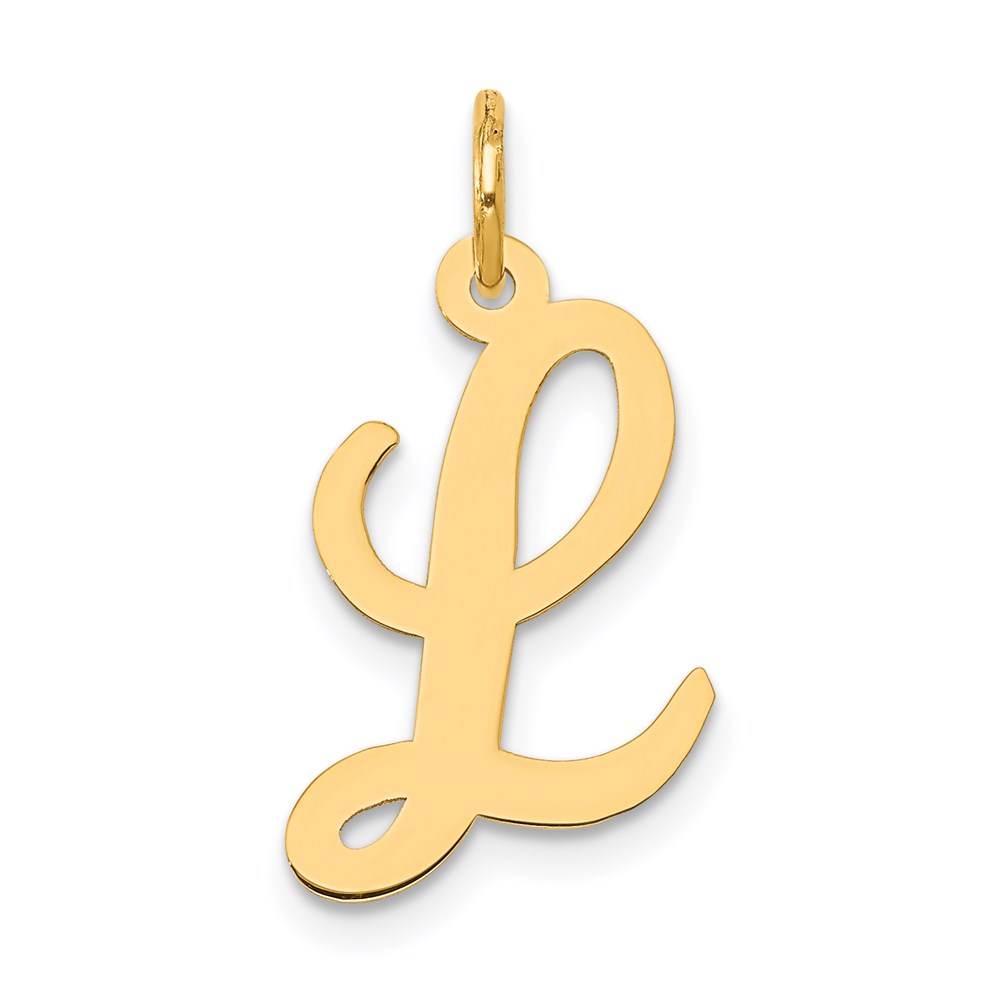 YC660L.jpg 14k Medium Script Letter L Initial Charm - Image 1