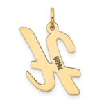 14k Large Script Letter H Initial Charm - Image 3