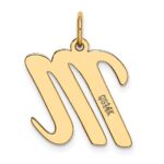 14k Large Script Letter M Initial Charm - Image 3
