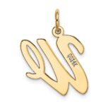 14k Large Script Letter W Initial Charm - Image 3