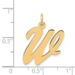 14k Large Script Letter W Initial Charm - Image 4