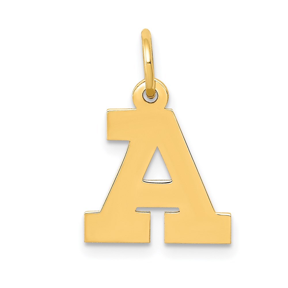 YC664A.jpg 14k Small Block Letter A Initial Charm - Image 1