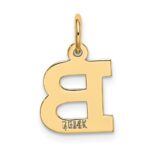 14k Small Block Letter B Initial Charm - Image 3