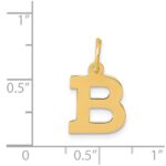 14k Small Block Letter B Initial Charm - Image 4