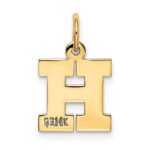 14k Small Block Letter H Initial Charm - Image 3