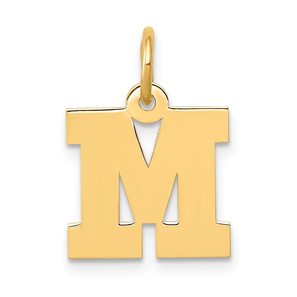 YC664M.jpg 14k Small Block Letter M Initial Charm - Image 1