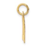 14k Small Block Letter N Initial Charm - Image 2