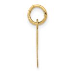 14k Small Block Letter T Initial Charm - Image 2