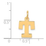 14k Small Block Letter T Initial Charm - Image 4