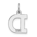 14KW Small Block Letter D Initial Charm - Image 4