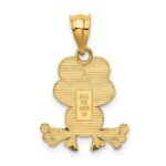 14k Green and White Enameled Frog - Image 3