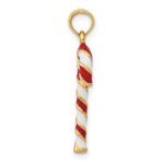 14k 3-D Enameled Candy Cane Charm - Image 2