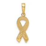 14k Pink Enameled Awareness Ribbon Pendant - Image 3