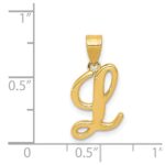 14KY Script Letter L Initial Pendant - Image 4
