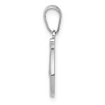 14KW White Gold Script Letter D Initial  Pendant - Image 2