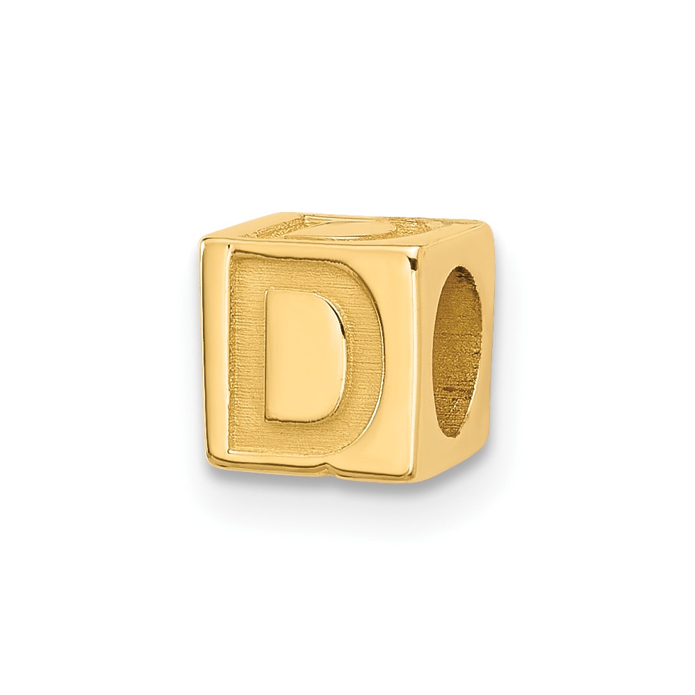 YSB100D.jpg 14ky Alphabet Bead Letter D - Image 1