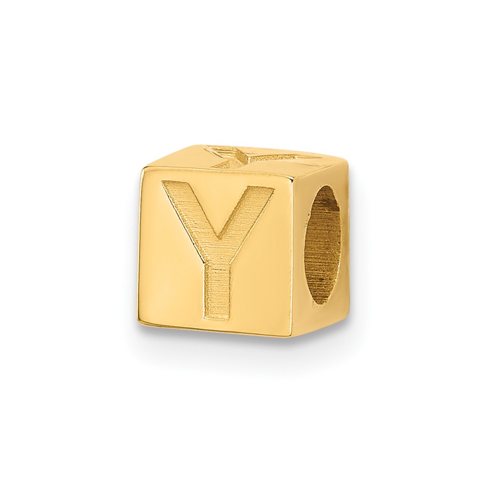 YSB100Y.jpg 14ky Alphabet Bead Letter Y - Image 1